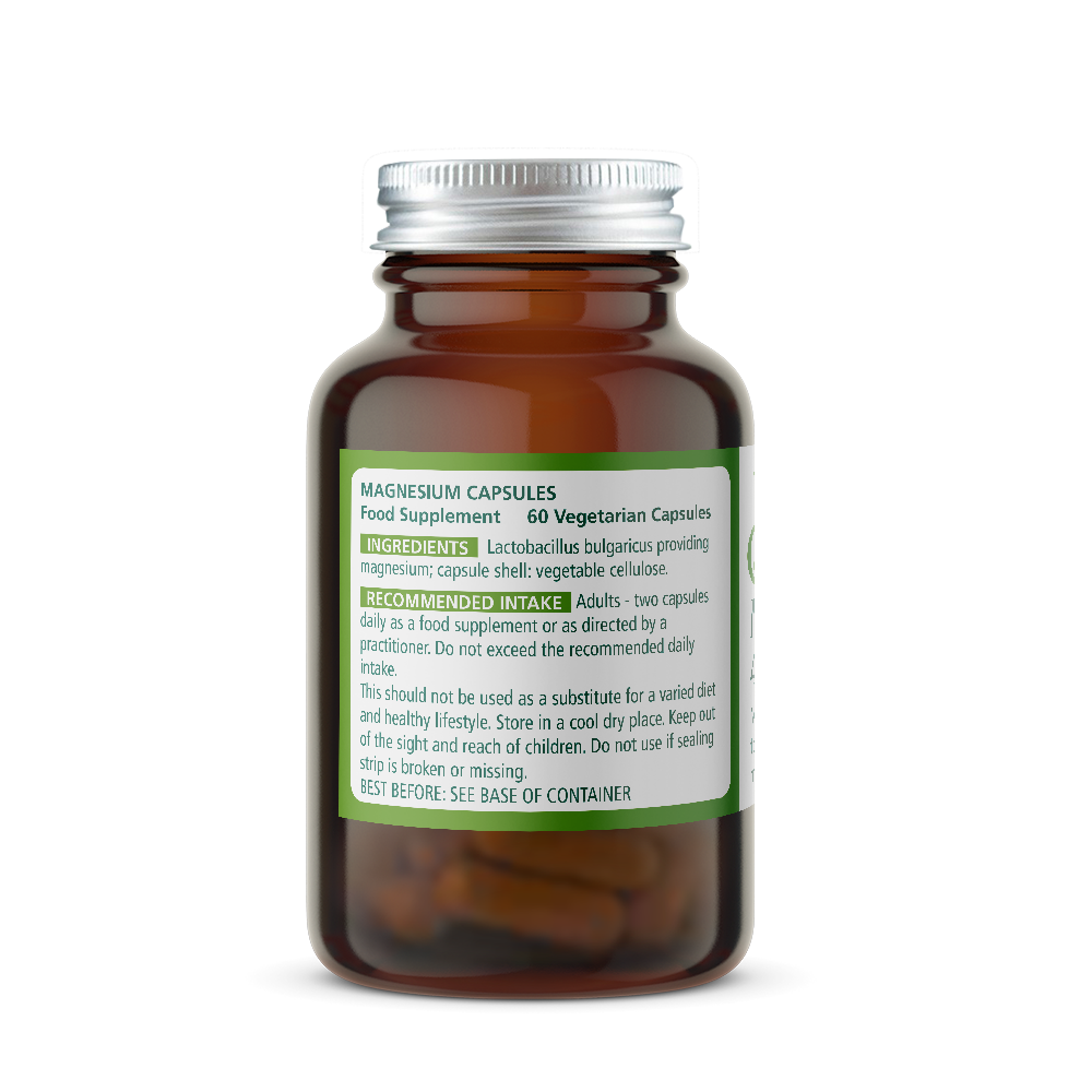 Brown Wise Owl Health 40mg Magnesium Bottle Intake Instructions Label