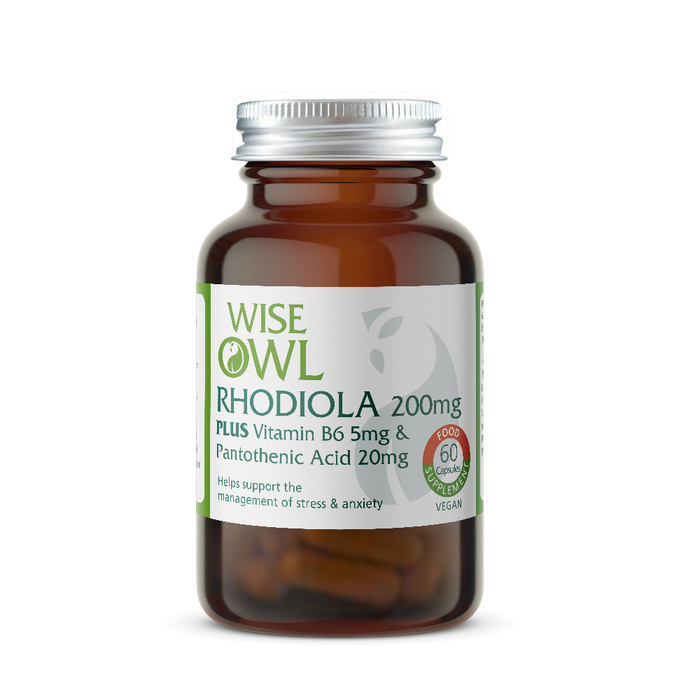Brown Rhodiola 200mg Wise Owl Health Supplement Bottle