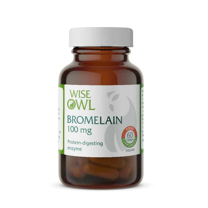 Bromelain Supplements 100mg x 60 Tablets - Wise Owl Health