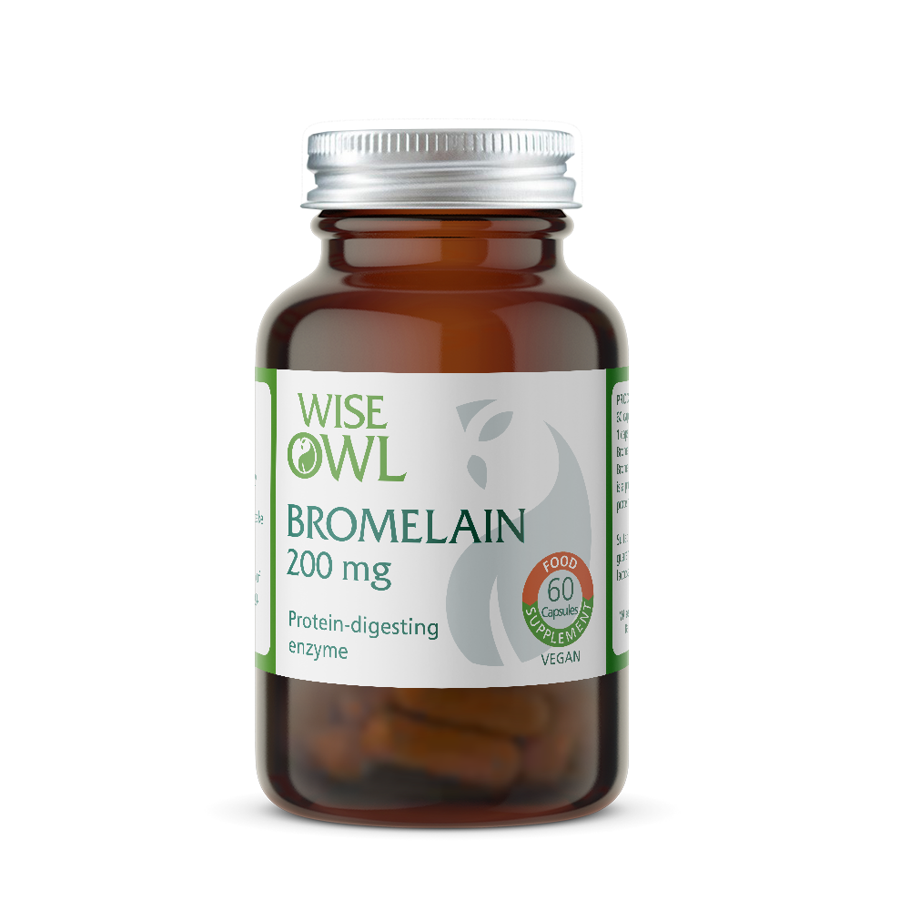 Bromelain 200mg x 60 Capsules - Wise Owl Health