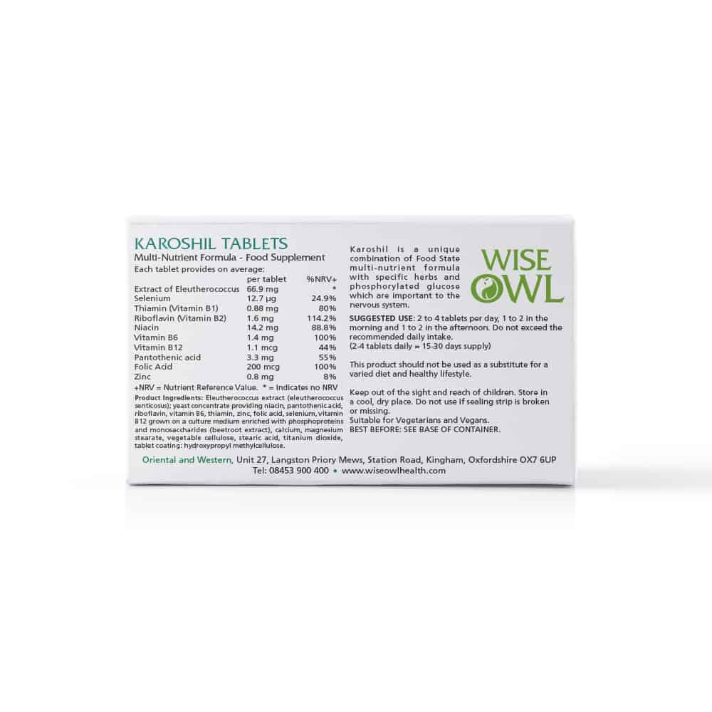 Karoshil x 60 Tablets - Wise Owl Health