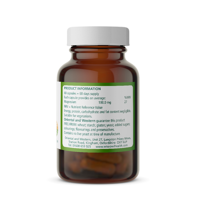 Magnesium – 100mg x 60 Capsules (Food State)