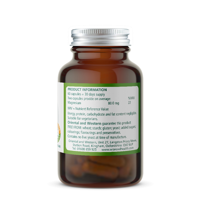 Brown Wise Owl Health 40mg Magnesium Supplement Product Information