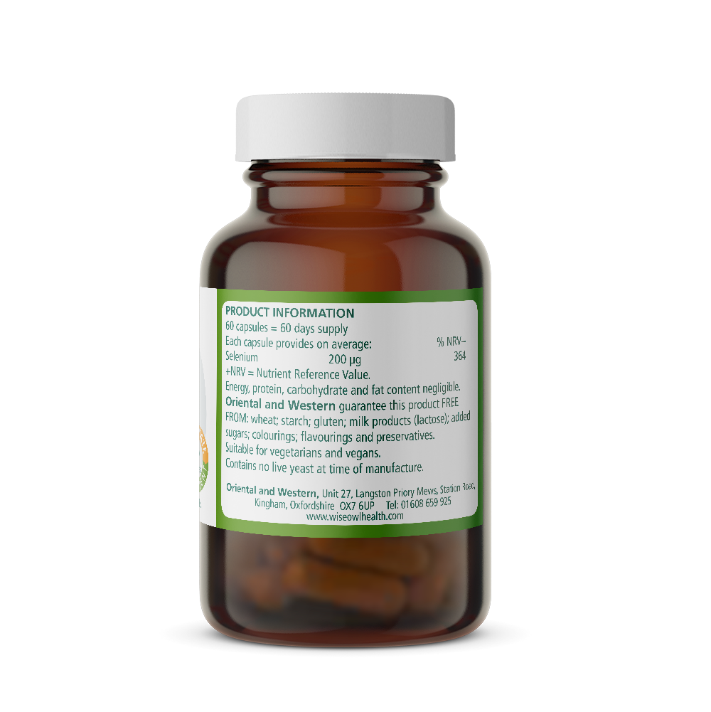 Selenium – 200µg x 60 Capsules (Food State)