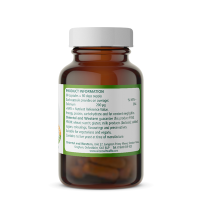 Selenium – 200µg x 60 Capsules (Food State)