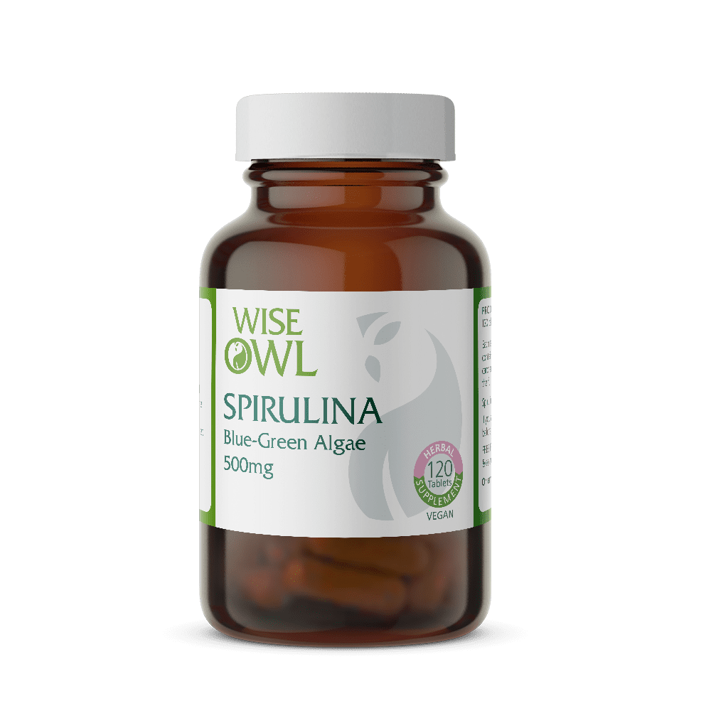 Spirulina Capsules – 500mg x 120 Capsules - Wise Owl Health