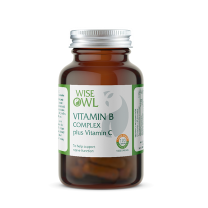 Wise Owl Health Vitamin B complex with vitamin C product label